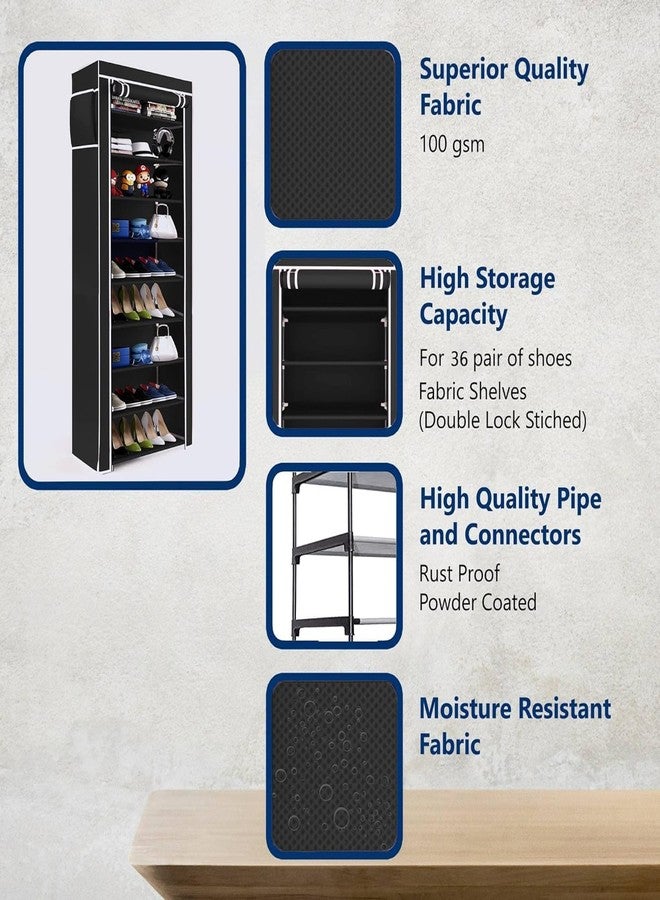 VIPEK Foldable Wardrobe for Clothes, Cloth Organizer for Storage with 6 Shelves, Multipurpose Clothes Rack for Home & Bedroom, Grey - Image 5